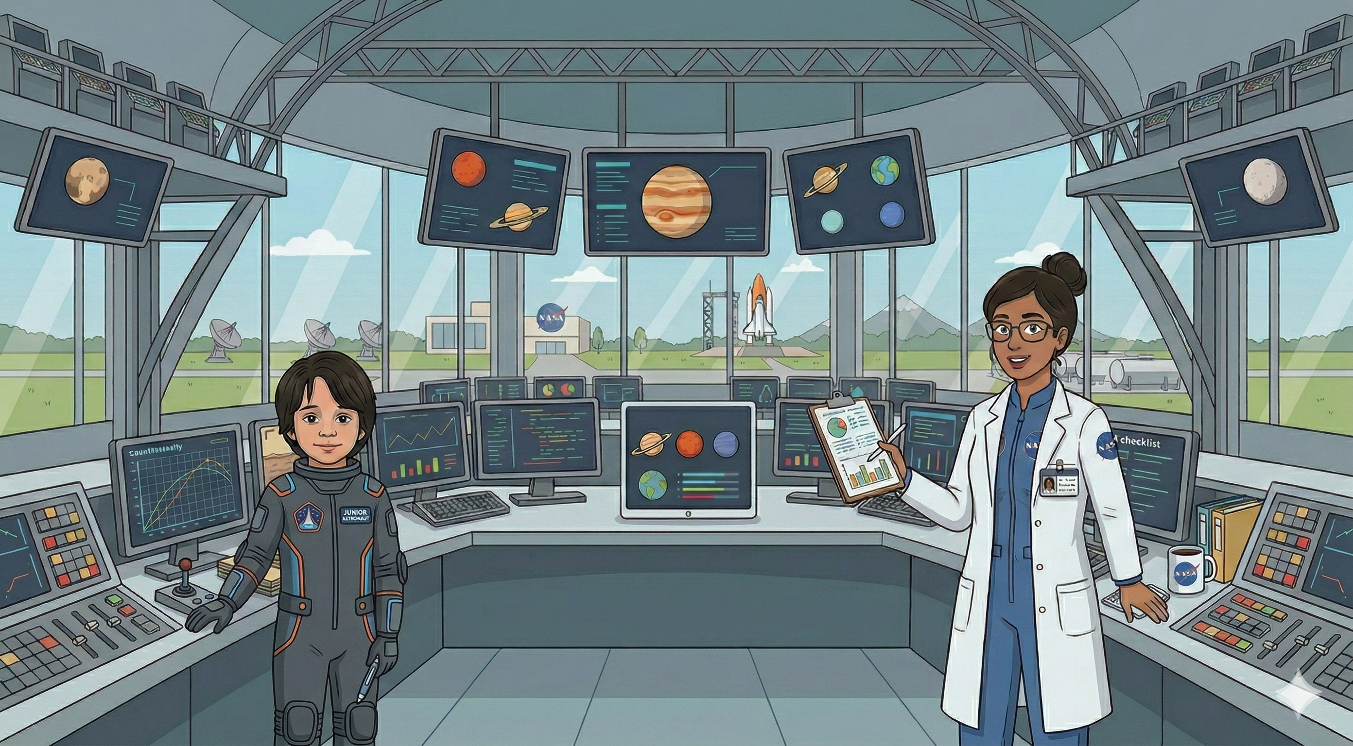 Space station learning world